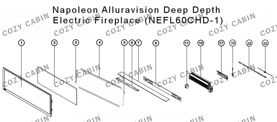 Alluravision Deep Depth Electric Fireplace (NEFL60CHD-1) #NEFL60CHD-1